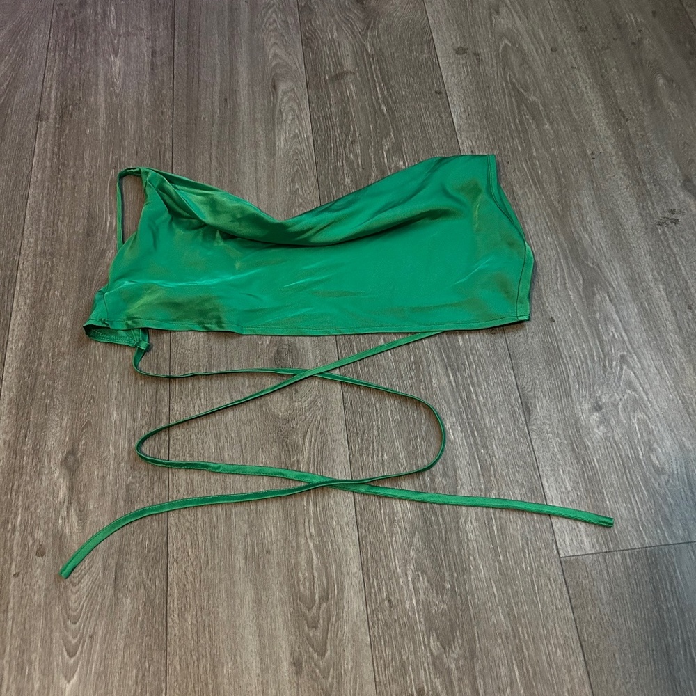 Misguided crossbody crop blouse